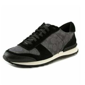 Coach Moonlight Sig Emb PVC/Suede Black Sneakers Women's Size‎ 6 M New in Box
